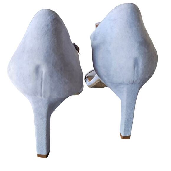 Aquatalia Rubie Suede Ankle Strap Sandal sz 9 lavender - Picture 5 of 6